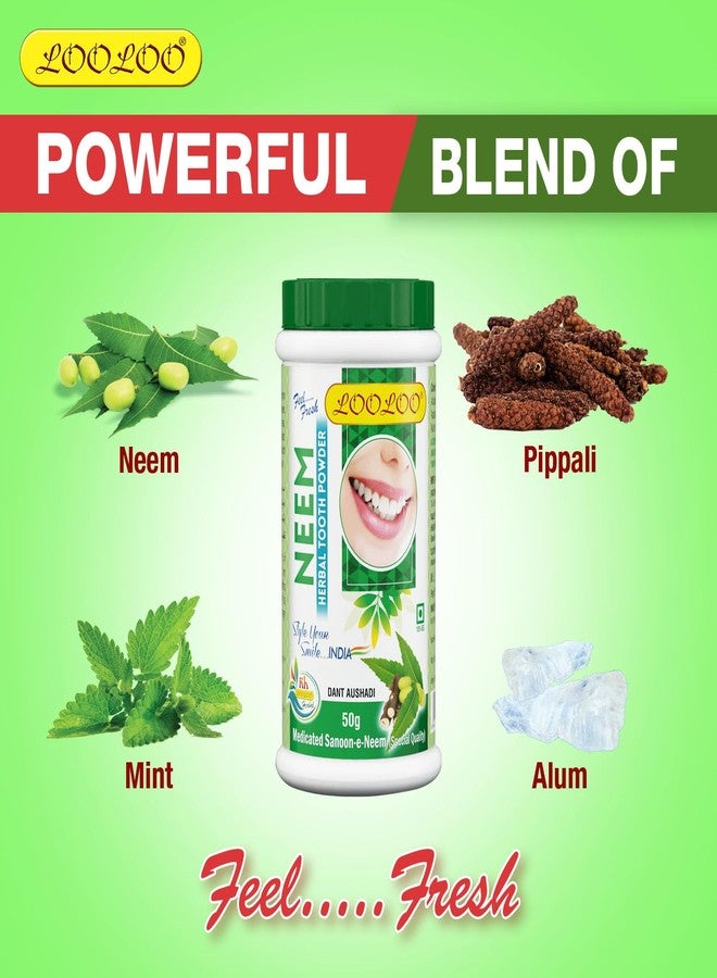 LooLoo Herbal Tooth Laung Gel -100gm |Herbal Neem Gel -100gm |Medicated Tooth Laung Powder-50gm |Tooth Neem Powder-50gm - Pack of 4 - Image 5